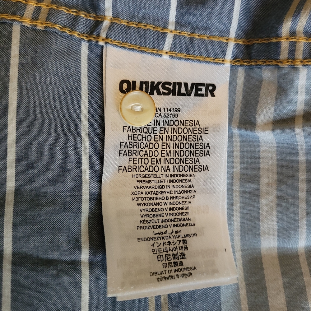 Quicksilver Button Down Shirt (Blue) - image 4
